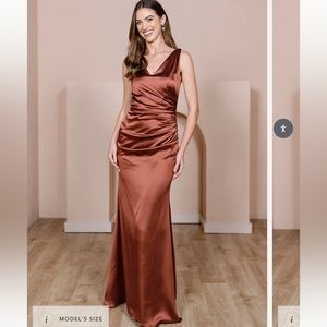 NWT Revelry Black Dawson Satin Dress